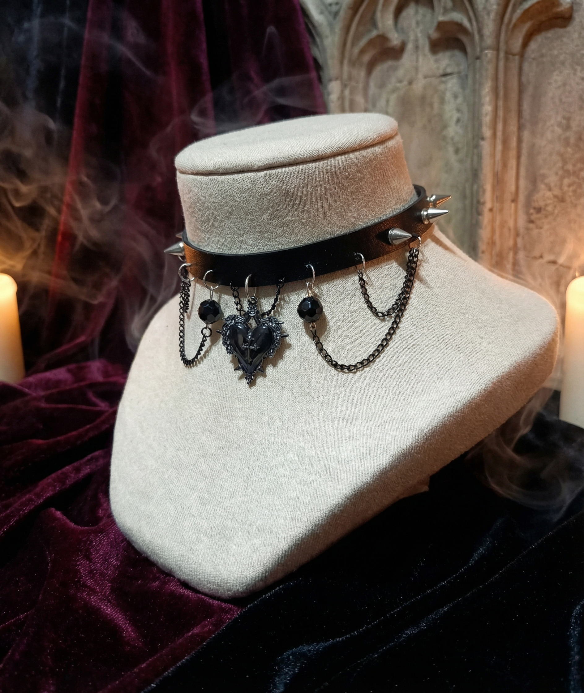 Herz-Ketten-Gothic-Choker