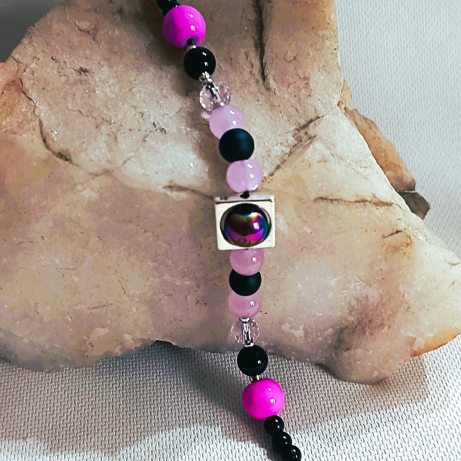 Rainbow coral in the window - BRACELET