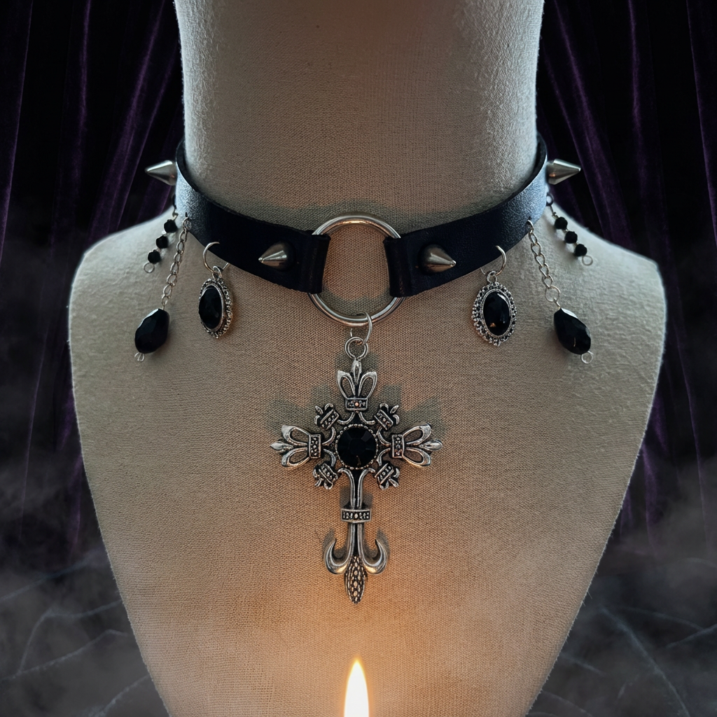 CABOCHON GROSSES KREUZ・COLLIER