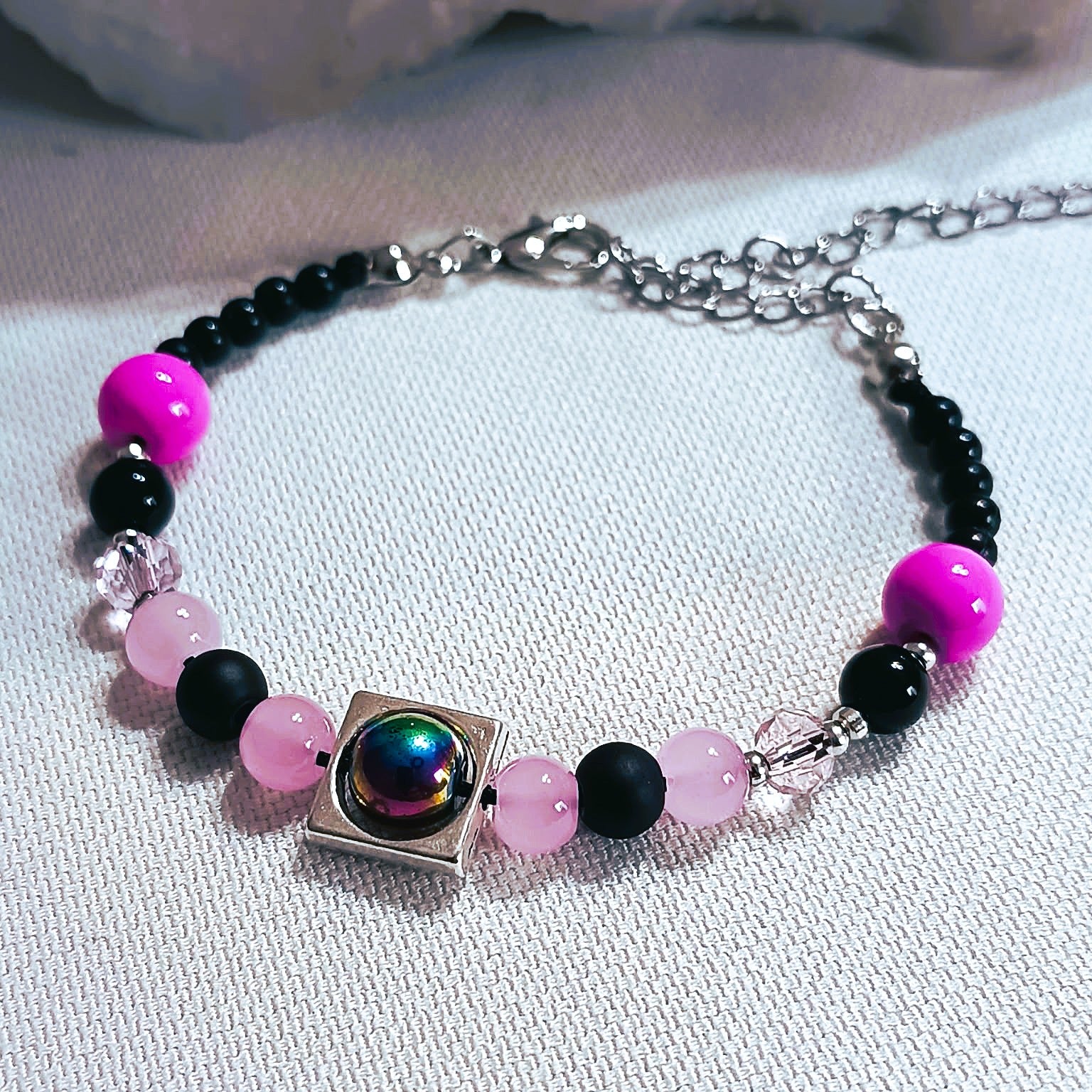 Rainbow coral in the window - BRACELET