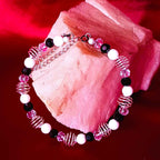 Kristalle, Perlen und Federn ・ ARMBAND