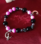 Schwarzer pinkfarbener Ball • ARMBAND