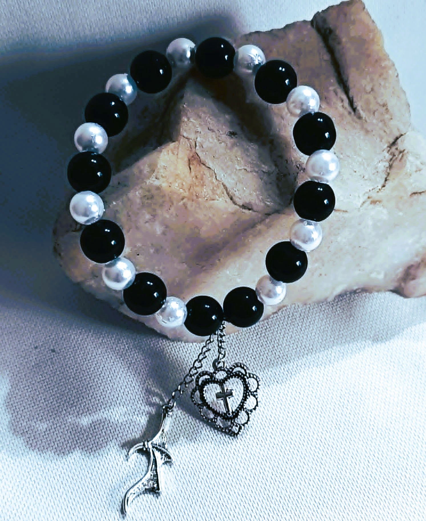 Black and White in The Heart  - BRACELET