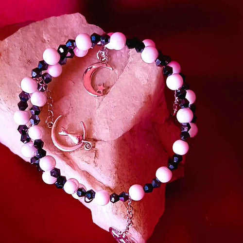 Schwarze Kristalle im Schnee ・ ARMBAND