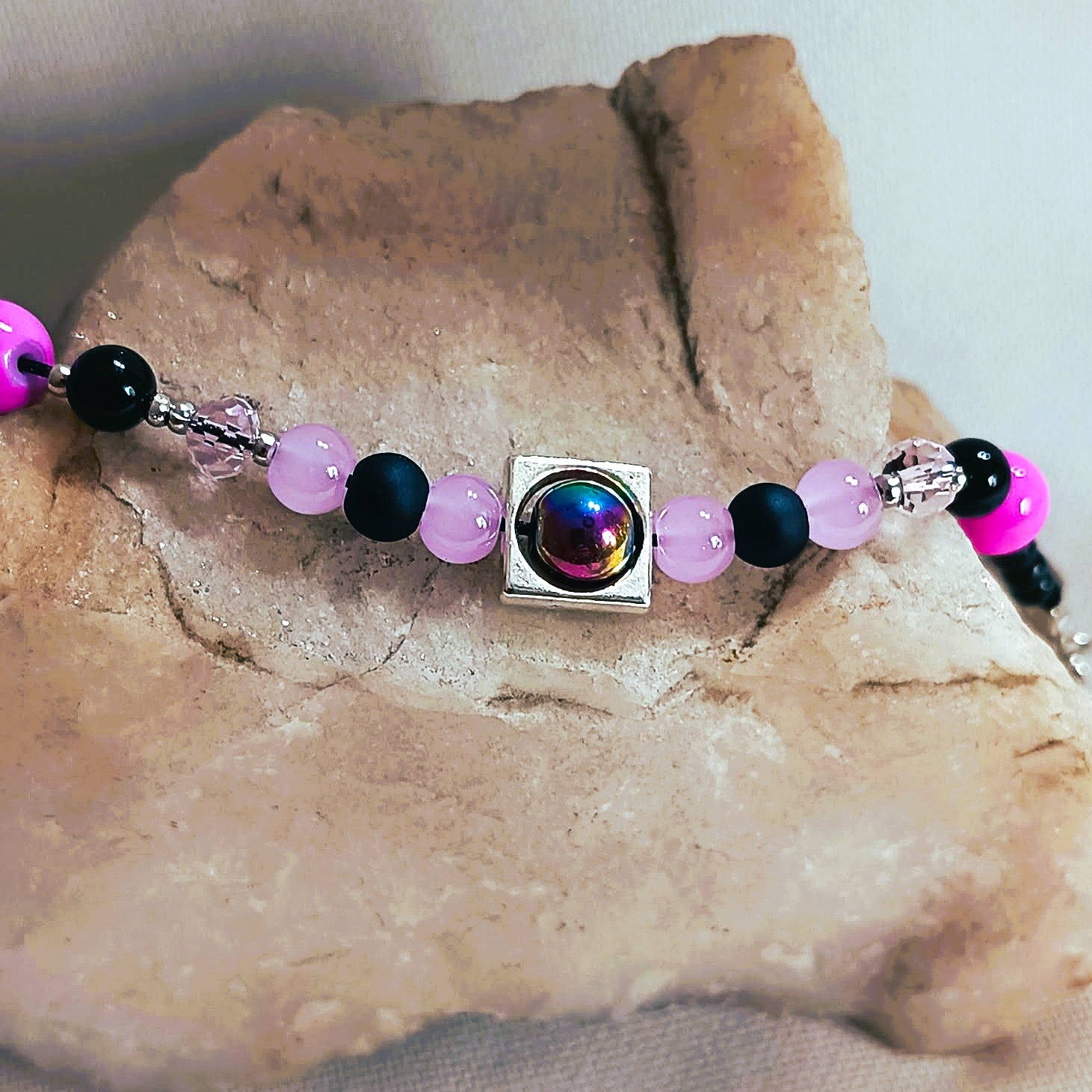 Rainbow coral in the window - BRACELET