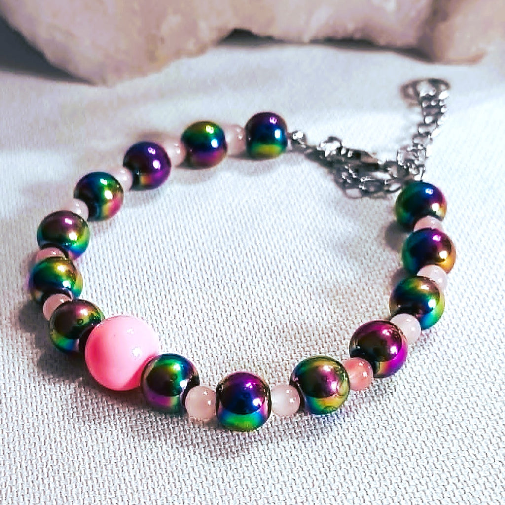A pink ray among the rainbow  -  BRACELET