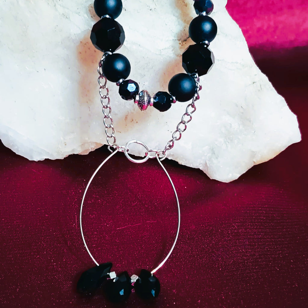 Schwarze Tränen Gothic Halskette