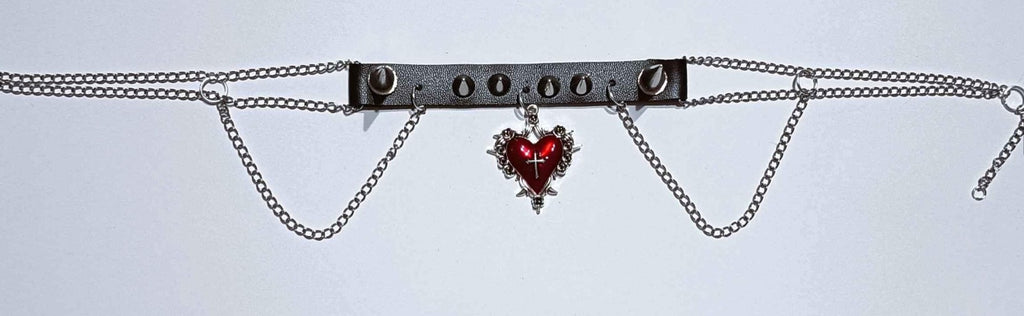 ROTES HERZ WÜRZIG..・CHOKER