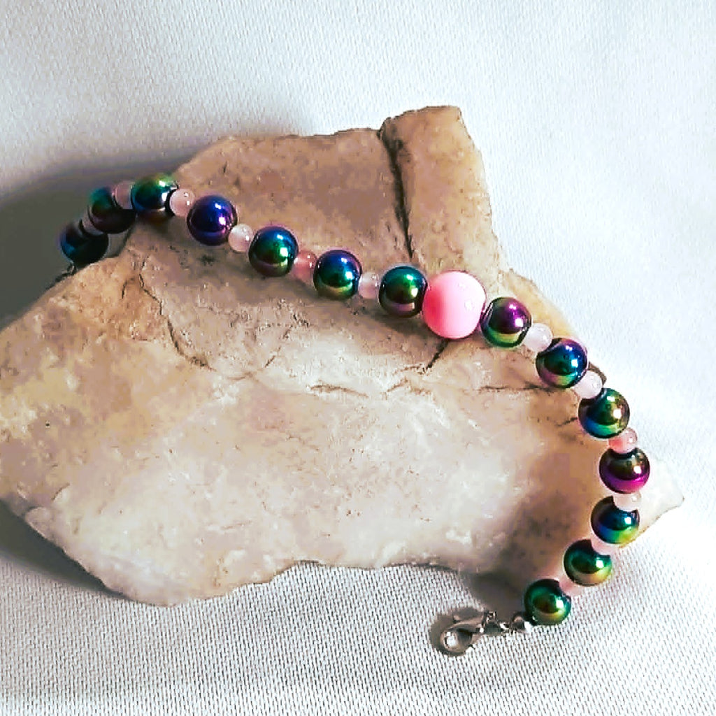 A pink ray among the rainbow  -  BRACELET