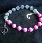 Milky pastel half and half with the moon   -    BRACELET