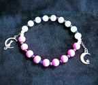 Milky pastel half and half with the moon   -    BRACELET