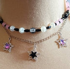 Celestial Star Choker – Einzigartige Pastell Goth Halskette